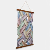 Messy weave Wood Topped Wall Tapestry Hangend Wandkleed (Gebogen)