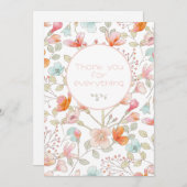 Messy Wildflowers Bedankkaart (Voorkant / Achterkant)