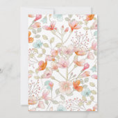 Messy Wildflowers Bruids Douche Uitnodiging (Achterkant)