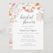 Messy Wildflowers Bruids Douche Uitnodiging (Voorkant / Achterkant)