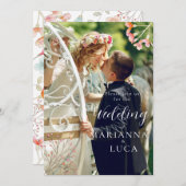 Messy Wildflowers bruiloft uitnodiging (Voorkant / Achterkant)