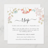 Messy Wildflowers RSVP Flat Kaart (Voorkant / Achterkant)