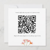 Messy Wildflowers RSVP Flat Kaart (Achterkant)