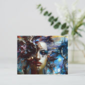 Messy Woman Briefkaart (Staand voorkant)
