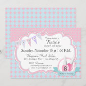 Mest- en pedicure Spa Party Birthday Invitation Kaart (Voorkant / Achterkant)