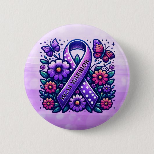 Mestcelactivatiesyndroom MCAS-krijger Ronde Button 5,7 Cm (Voorkant)
