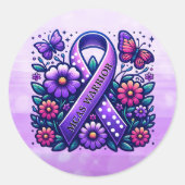 Mestcelactivatiesyndroom MCAS-krijger Ronde Sticker (Voorkant)