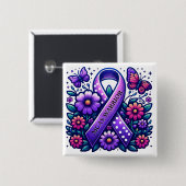 Mestcelactivatiesyndroom MCAS-krijger Vierkante Button 5,1 Cm (Voorkant /achterkant)