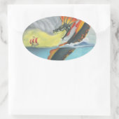 Mester Stoor Worm Ovale Sticker (Tas)