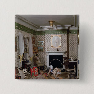 Mestgoed met speelgoed van "Miss Miles" House", 18 Vierkante Button 5,1 Cm