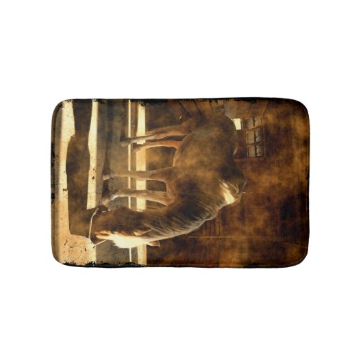 Mestingewanden en paardenvoeding met kruising badmat (Voorkant)