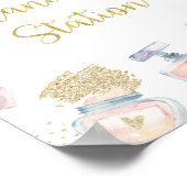 Meststation Glitz & Glam Spa Birthday Sign Poster (Hoek)