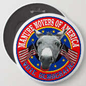 MESTSTUKKEN VAN AMERIKAANSE PIN RONDE BUTTON 6,0 CM (Voorkant /achterkant)