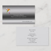 Mestvogels, gestileerd op sjabloon van metallische visitekaartje (Voorkant / Achterkant)