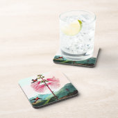 Mestvogels  mimosa-boombloeivogel bier onderzetter (Rechterzijde)