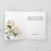 Mestvogels op Dogwood Easter Greeting Feestdagen Kaart (Binnen)