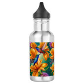 Mestvogels op Oranje bloesems Waterfles (Links)