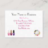 Mestvoorspellingen van Trendy Chic Nail-technicus Visitekaartje (Achterkant)