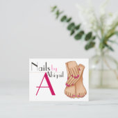 Mestvoorspellingen van Trendy Chic Nail-technicus Visitekaartje (Staand voorkant)