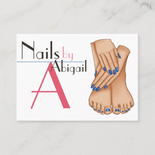 Mestvoorspellingen van Trendy Chic Nail-technicus Visitekaartje (Voorkant)