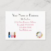 Mestvoorspellingen van Trendy Chic Nail-technicus Visitekaartje (Achterkant)