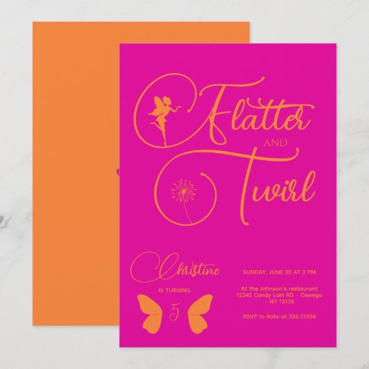 Mestvrij meisje: minimalistisch eenvoudig modern kaart (Voorkant / Achterkant)