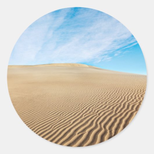 Mesvrij Flats Sand Dunes Ronde Sticker (Voorkant)