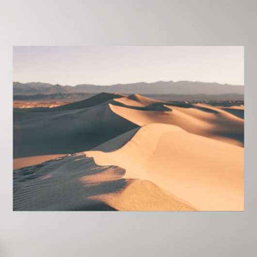 Mesvrij Sand Dunes in Death Valley Poster (Voorkant)