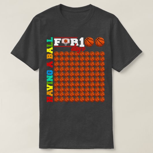 met 100 dagen schoolbal t-shirt (Design voorkant)