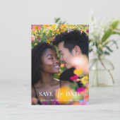 Met 2 foto's Etherische Bloei Save The Date (Staand voorkant)