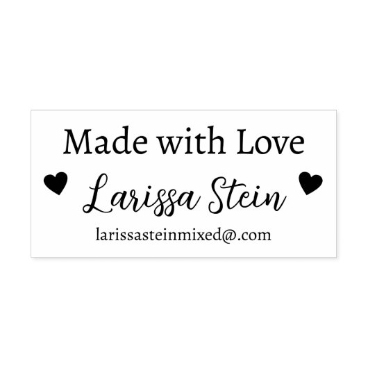 Met aangepaste liefdeshandtekening gemaakt rubberstempel (Afrduk)