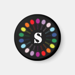 Met aangepaste monogram Tennis-rackets Magneet