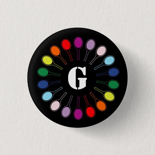 Met aangepaste monogram Tennis-rackets Ronde Button 3,2 Cm (Voorkant)