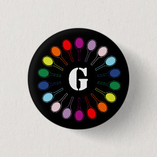 Met aangepaste monogram Tennis-rackets Ronde Button 3,2 Cm