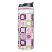 Met aangepaste naam Green & paarse Pickleballs Thermosbeker (Gedraaid links)