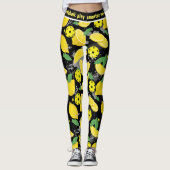 🍋 met aangepaste tekst 🍋 citroenpekelbal leggings (Voorkant)