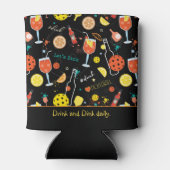 Met aangepaste tekst Dinks & 🍾 🥂 drinken - pickl Blikjeskoeler (Achterkant)