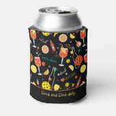 Met aangepaste tekst Dinks & 🍾 🥂 drinken - pickl Blikjeskoeler (Blikje Achterkant)