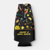 Met aangepaste tekst Dinks & 🍾 🥂 drinken - pickl Flesjeskoeler (Achterkant)