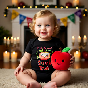 🍎 Met aangepaste tekst en schattige appel Romper