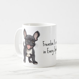 Met aangepaste tekst, 🐶Franse puppy Koffiemok