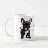 Met aangepaste tekst, 🐶Franse puppy Koffiemok (Links)