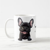 Met aangepaste tekst, 🐶Frenchie puppy Koffiemok (Links)