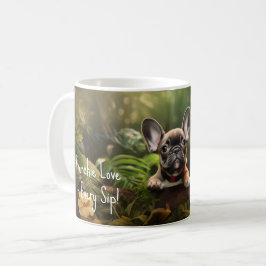 Met aangepaste tekst, 🐶Frenchie puppy Koffiemok
