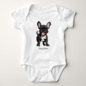 🐶Met aangepaste tekst, Frenchie puppy Romper (Voorkant)