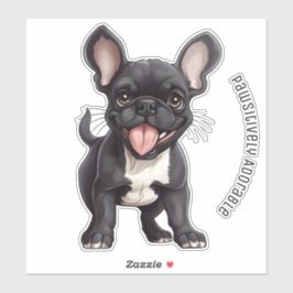 🐶Met aangepaste tekst, Frenchie puppy Sticker