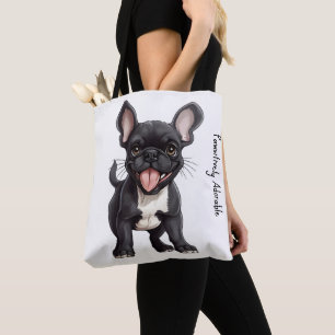 🐶Met aangepaste tekst, Frenchie puppy Tote Bag