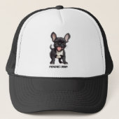 🐶Met aangepaste tekst, Frenchie puppy Trucker Pet (Voorkant)