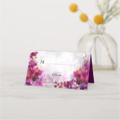 💍Met aangepaste tekst Fuchsia Enchantment Waterve Plaatskaartje (Voorkant)