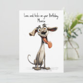 Met aangepaste tekst, 🐶gek 🤪 whipet feestdagenkaart (Staand voorkant)